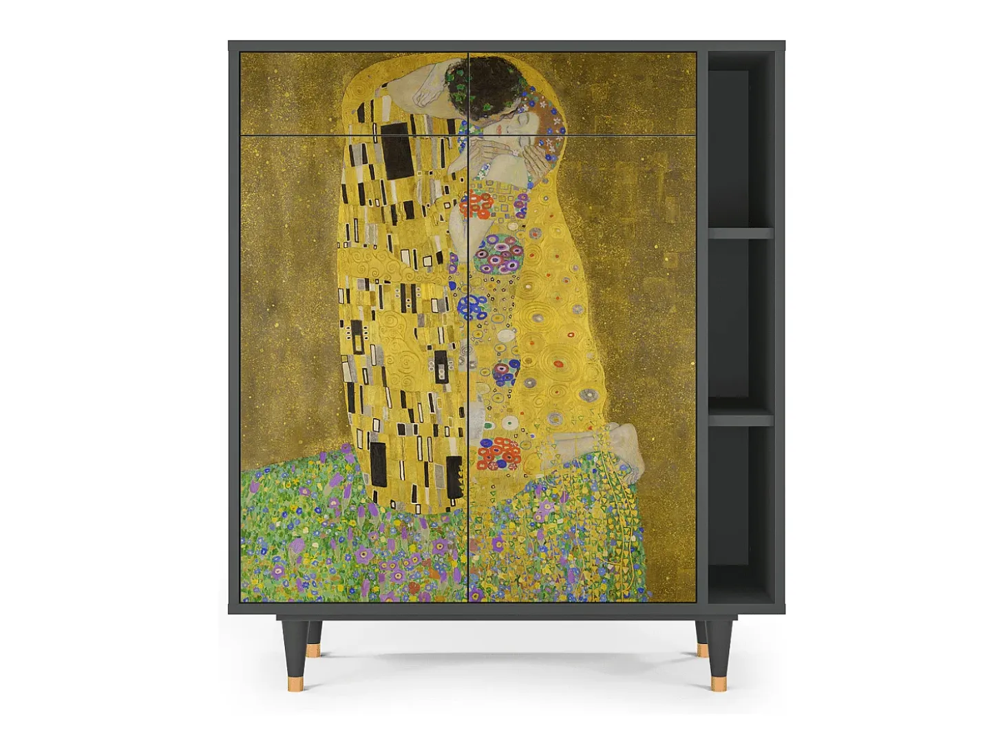 Aparador - 96х110х41 cm - BS6 - The Kiss by Klimt , Antracita