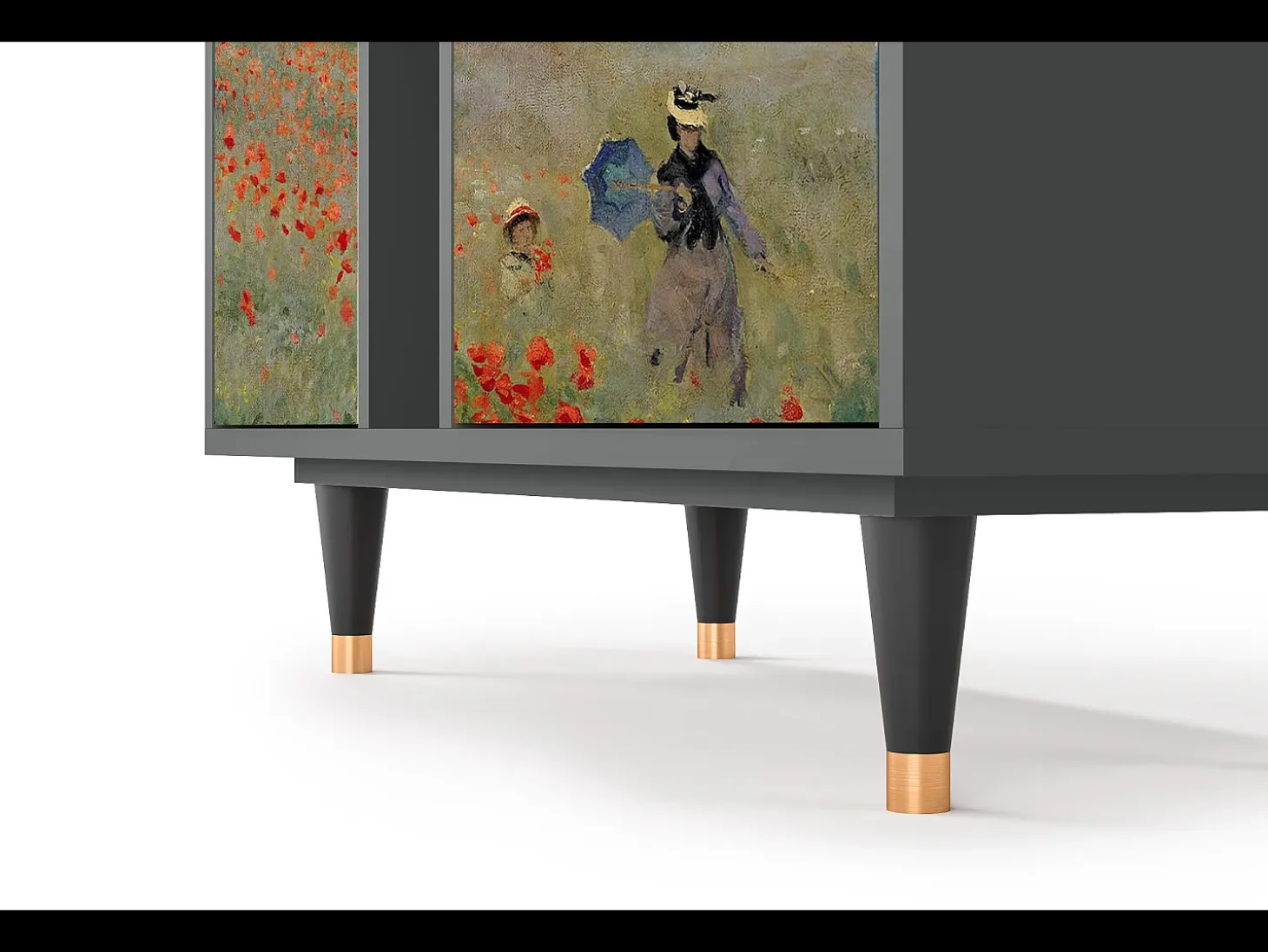 Aparador - 94х96х41 cm - BS5 - The Poppy Field , Antracita