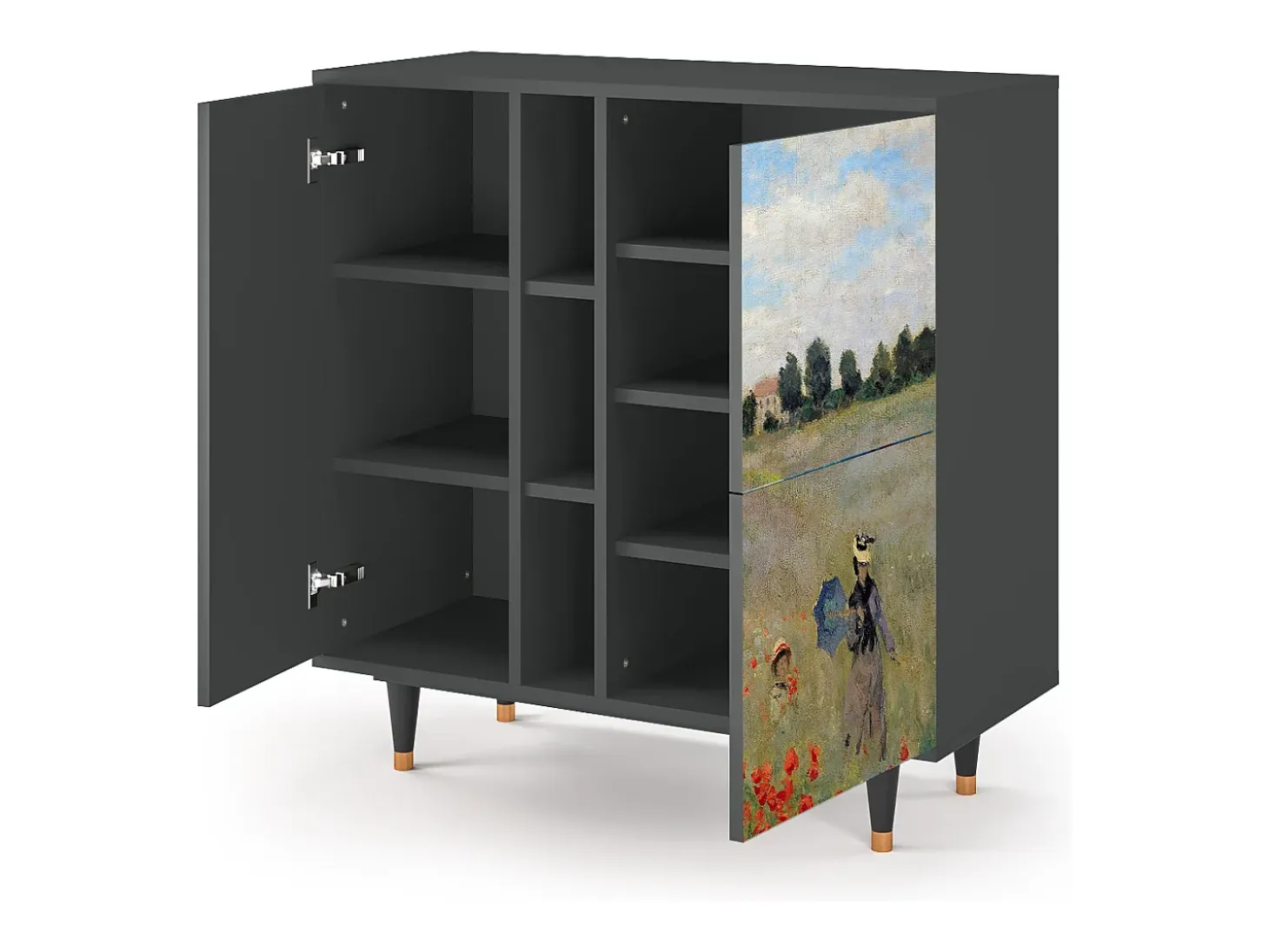 Aparador - 94х96х41 cm - BS5 - The Poppy Field , Antracita