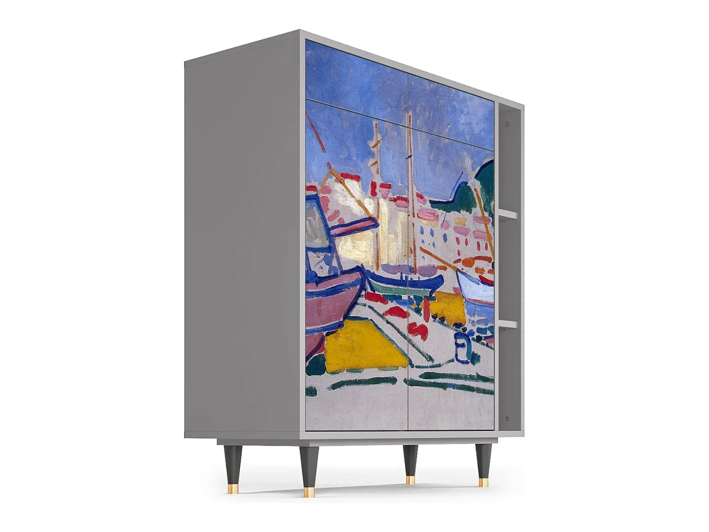 Aparador - 96х110х41 cm - BS6 - The Port of Collioure , Gris