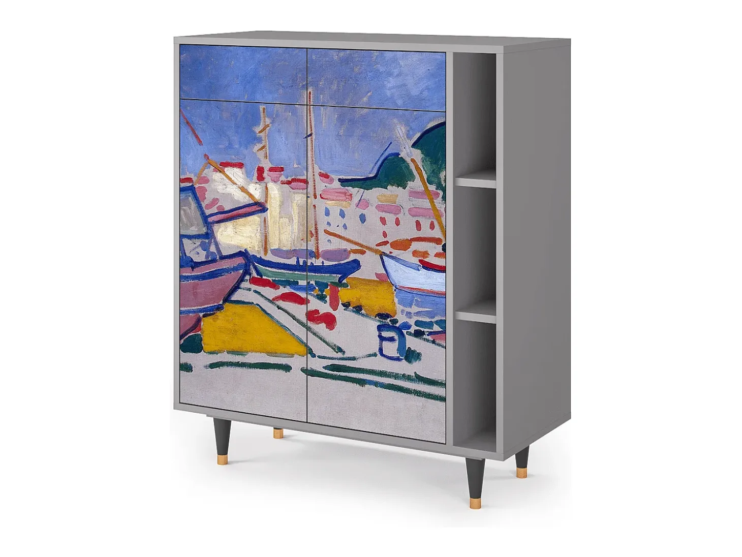 Aparador - 96х110х41 cm - BS6 - The Port of Collioure , Gris
