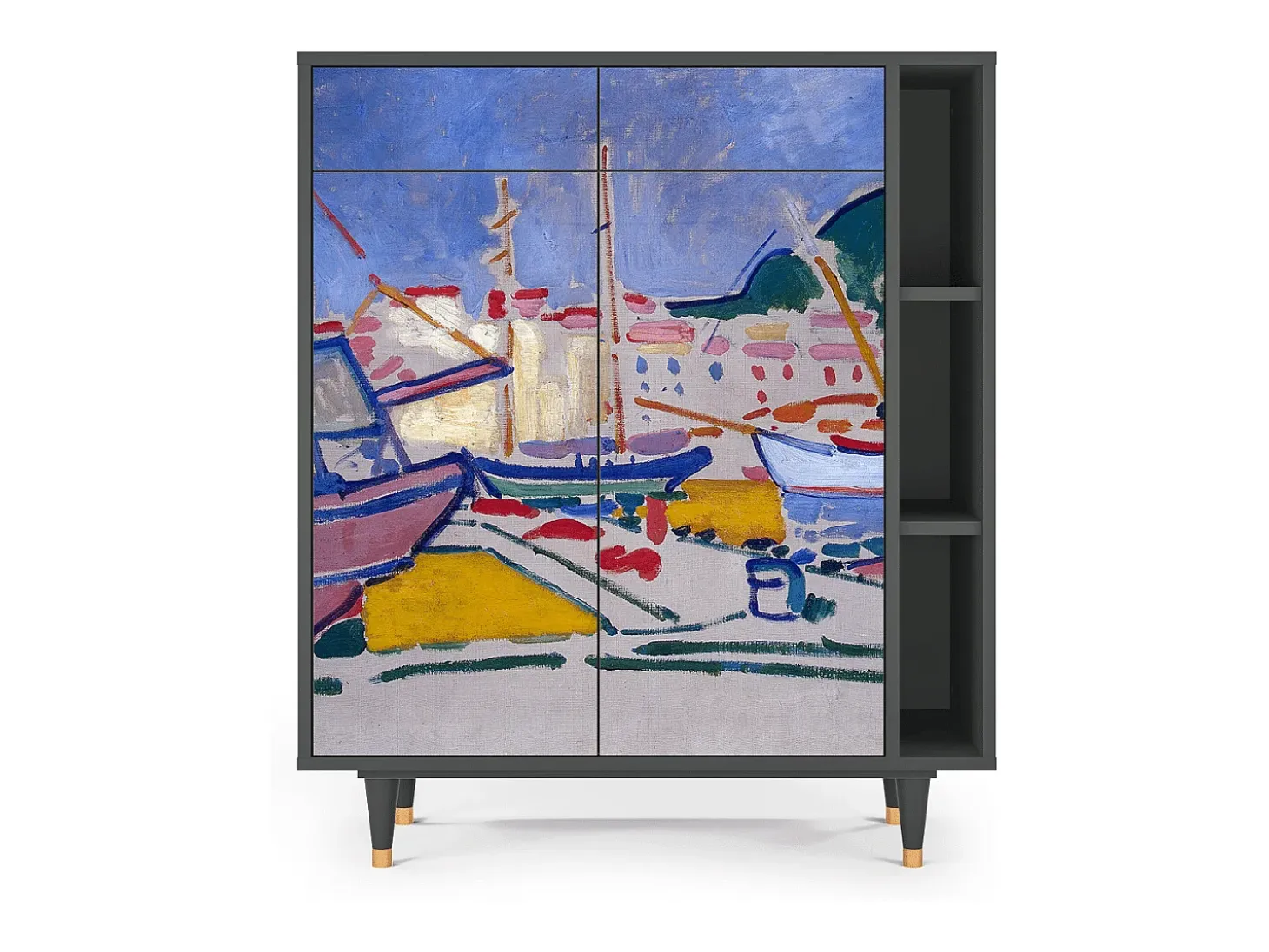 Aparador - 96х110х41 cm - BS6 - The Port of Collioure , Antracita