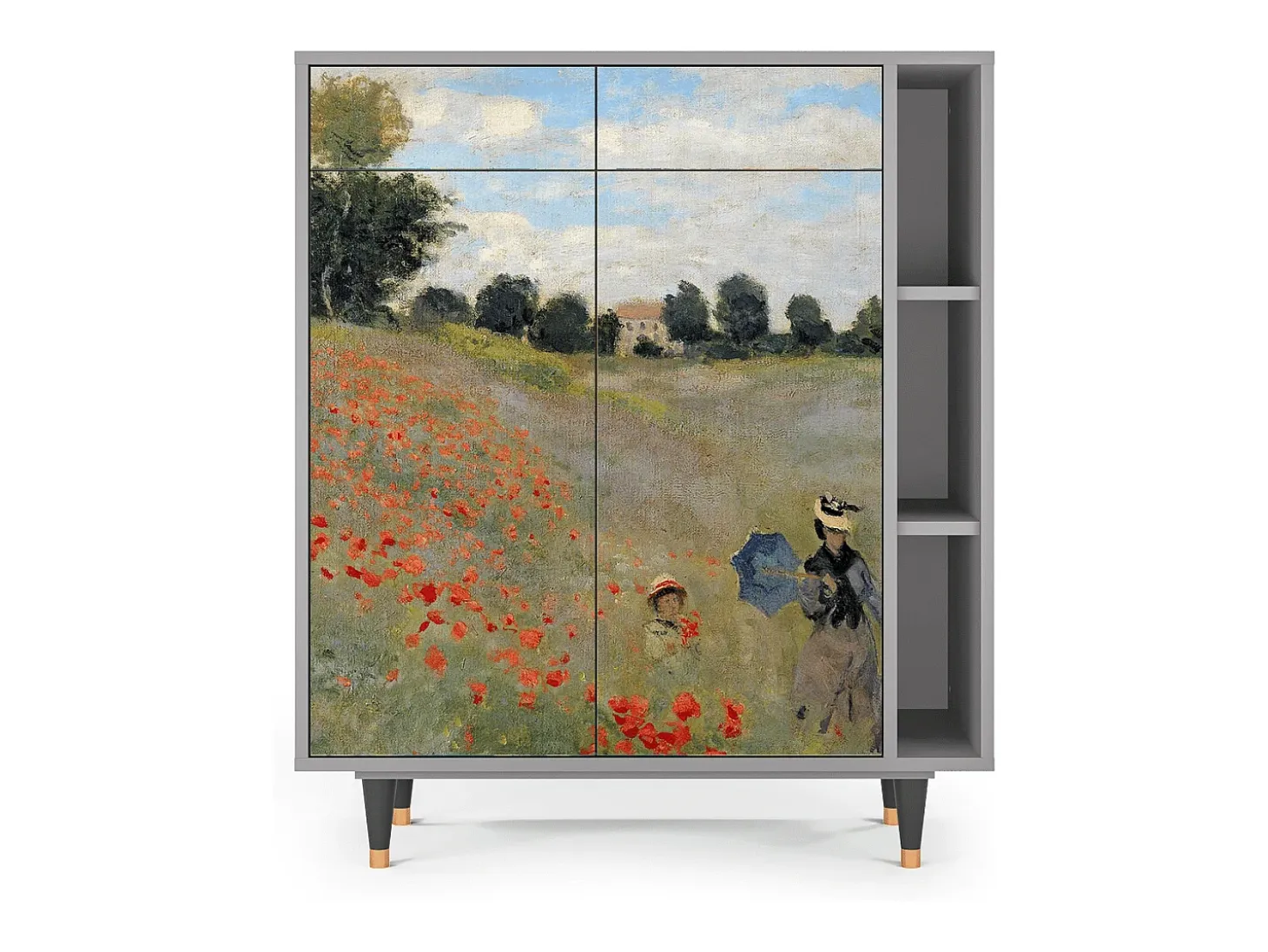 Aparador - 96х110х41 cm - BS6 - The Poppy Field , Gris