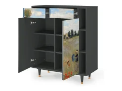 Aparador - 96х110х41 cm - BS6 - The Poppy Field , Antracita