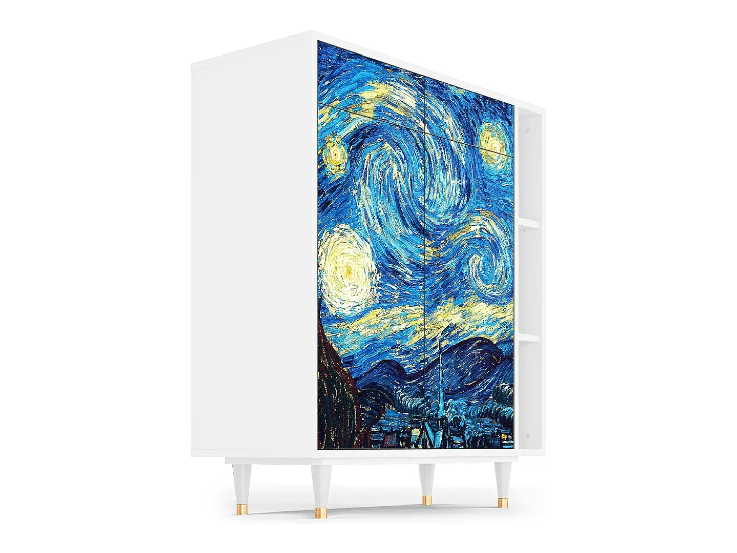 Aparador - 96х110х41 cm - BS6 - The Starry Night , Blanco