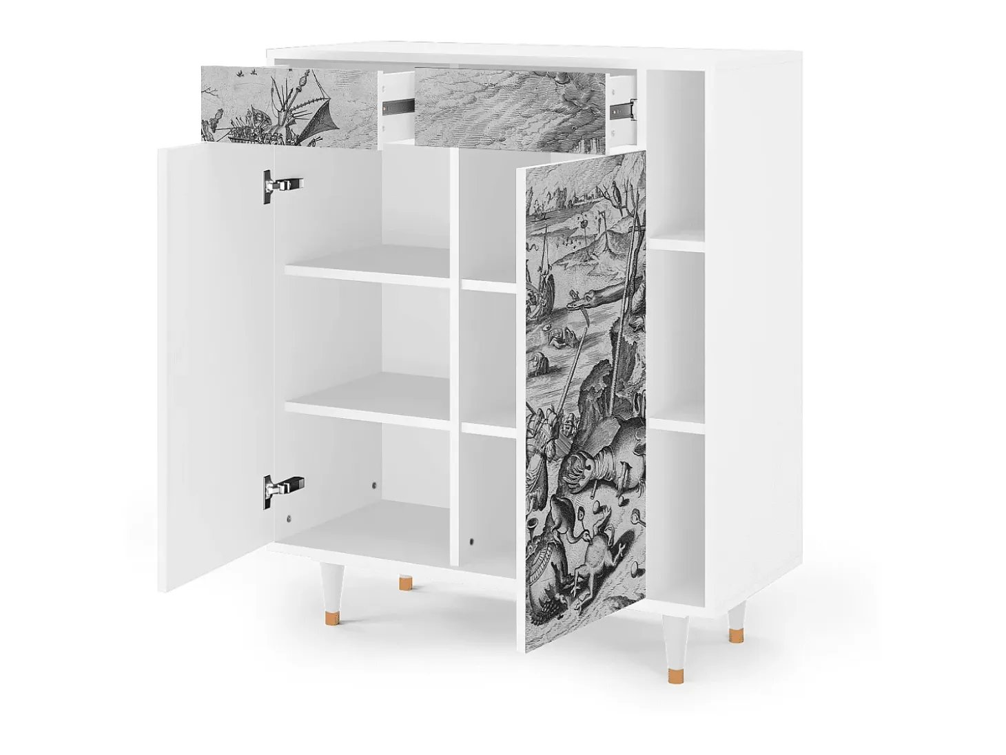 Aparador - 96х110х41 cm - BS6 - The Temptation, Blanco
