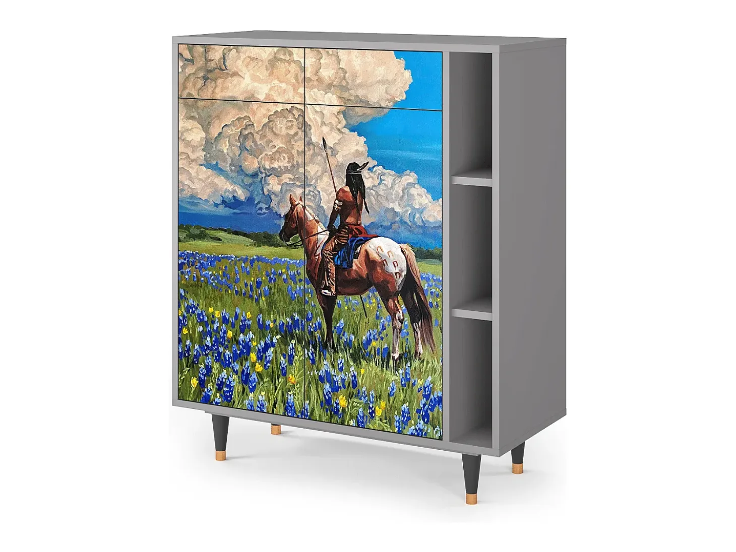 Aparador - 96х110х41 cm - BS6 - Thunderheads by Dean, Gris