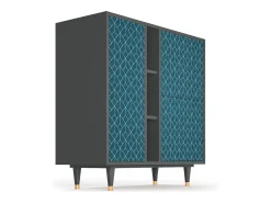 Aparador - 94х96х41 cm - BS5 - Turquoise Geometry, Antracita