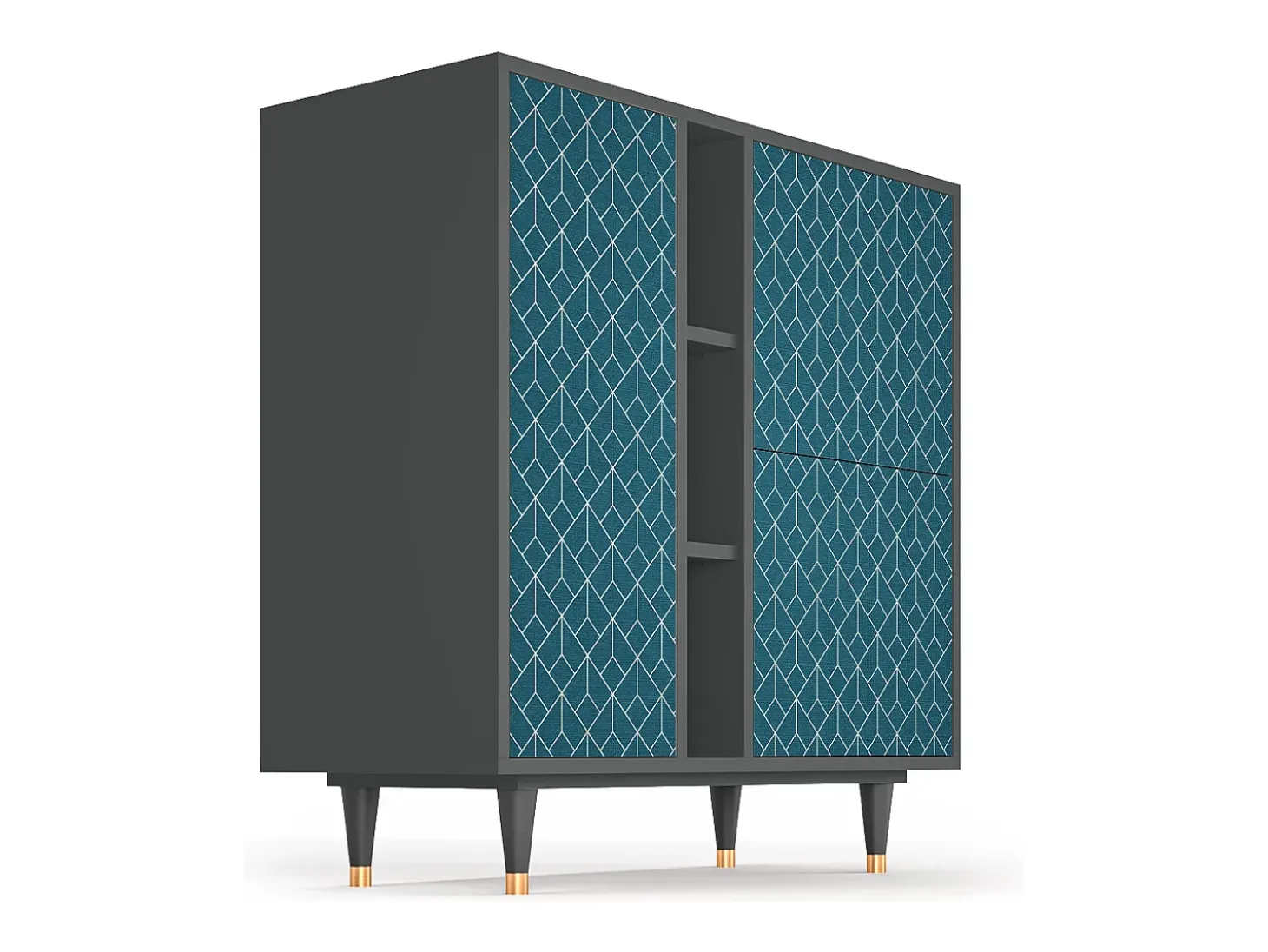 Aparador - 94х96х41 cm - BS5 - Turquoise Geometry, Antracita