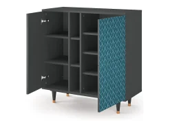 Aparador - 94х96х41 cm - BS5 - Turquoise Geometry, Antracita