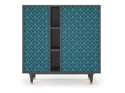 Aparador - 94х96х41 cm - BS5 - Turquoise Geometry, Antracita