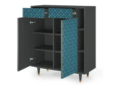 Aparador - 96х110х41 cm - BS6 - Turquoise Geometry, Antracita