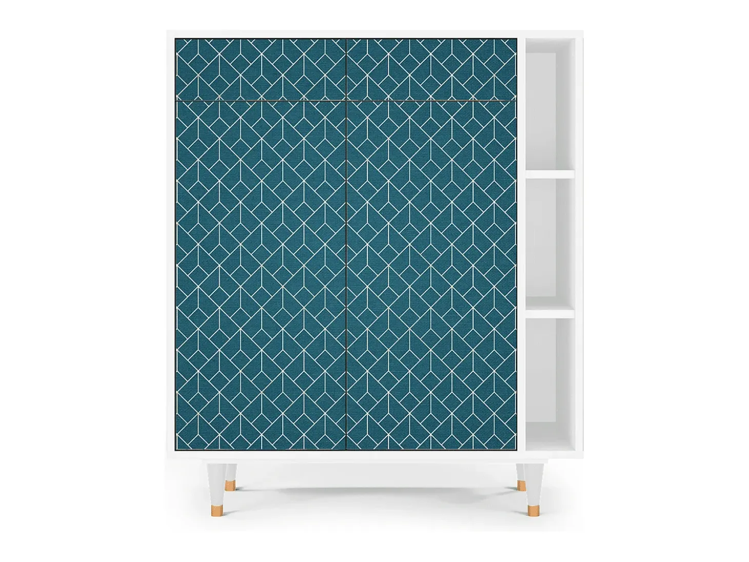 Aparador - 96х110х41 cm - BS6 - Turquoise Geometry, Blanco