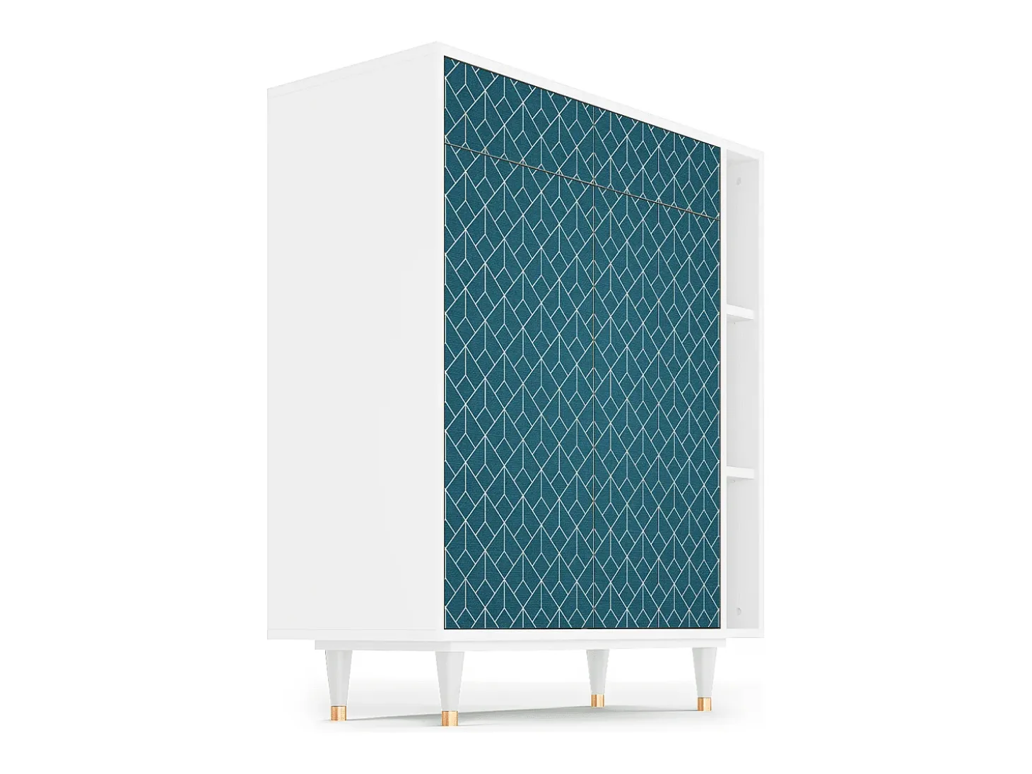 Aparador - 96х110х41 cm - BS6 - Turquoise Geometry, Blanco