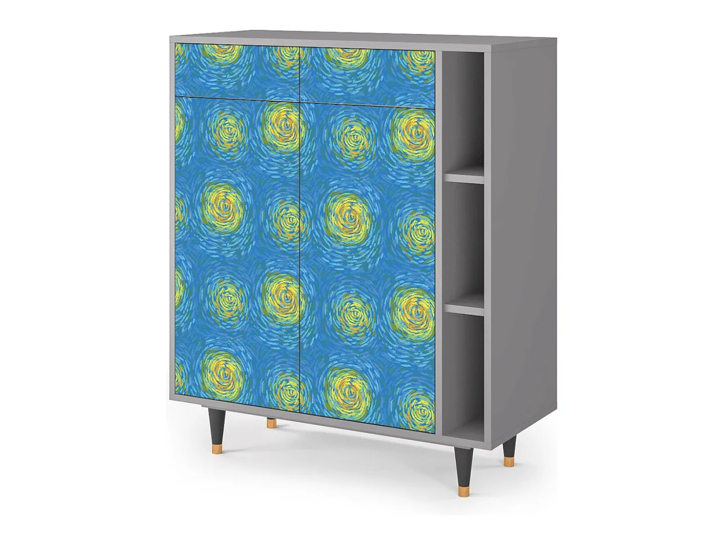 Aparador - 96х110х41 cm - BS6 - Van Gogh Lights, Gris