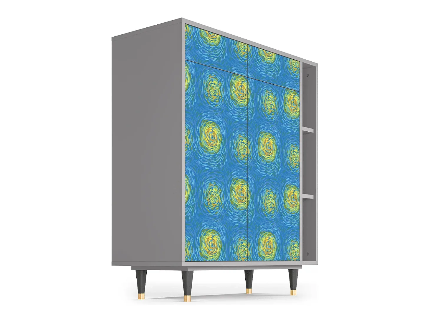 Aparador - 96х110х41 cm - BS6 - Van Gogh Lights, Gris
