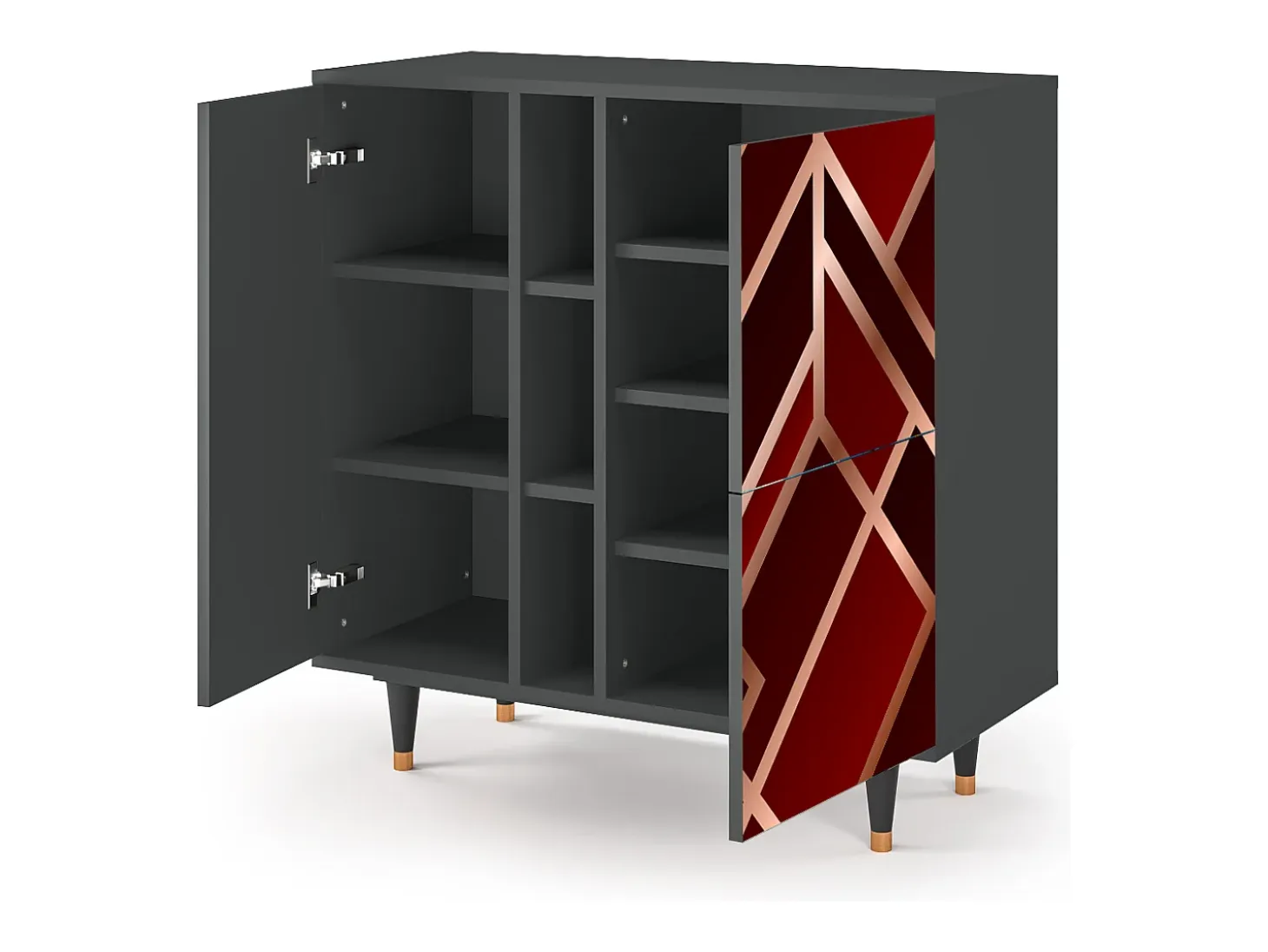 Aparador - 94х96х41 cm - BS5 - Velvet 1920's, Antracita