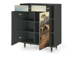 Aparador - 96х110х41 cm - BS6 - View Across the Plains , Antracita