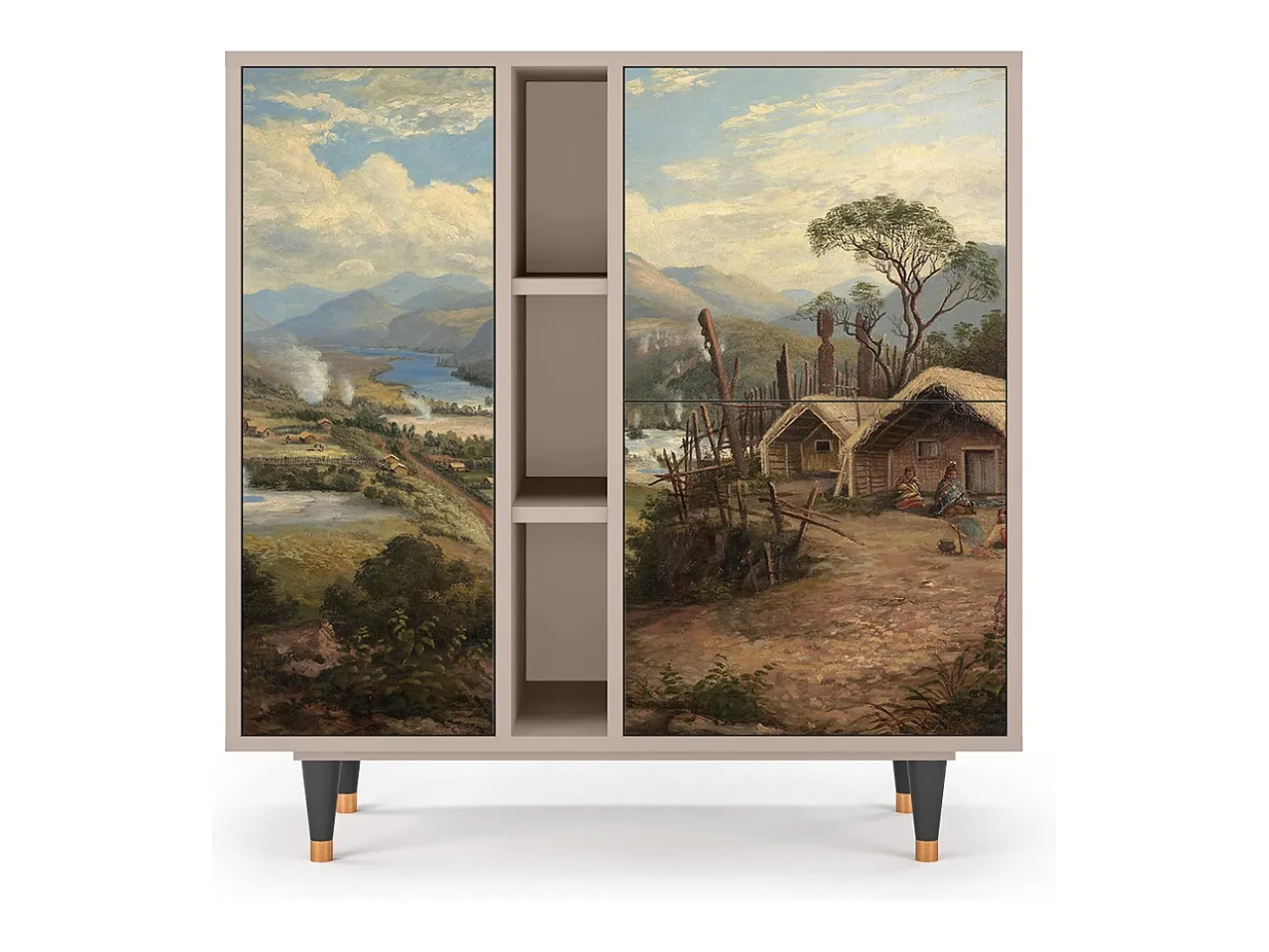 Aparador - 94х96х41 cm - BS5 - View Across the Plains , Latte