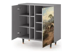 Aparador - 94х96х41 cm - BS5 - View Across the Plains , Gris