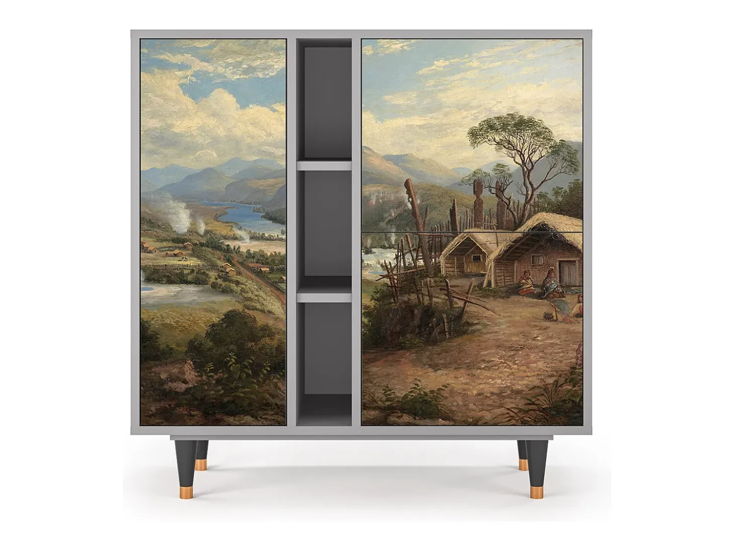 Aparador - 94х96х41 cm - BS5 - View Across the Plains , Gris