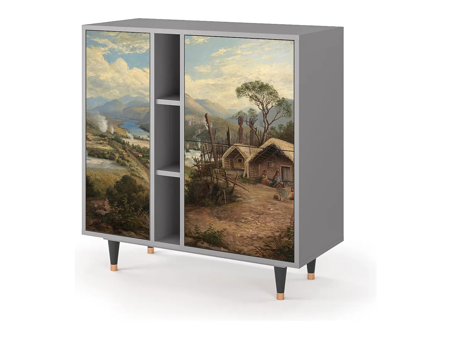 Aparador - 94х96х41 cm - BS5 - View Across the Plains , Gris