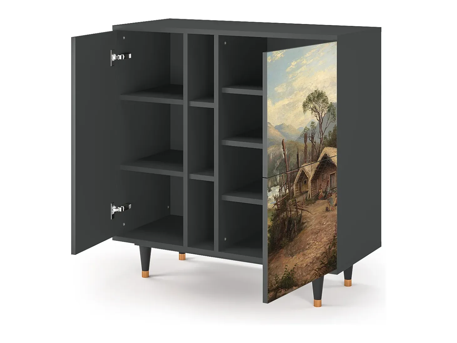 Aparador - 94х96х41 cm - BS5 - View Across the Plains , Antracita