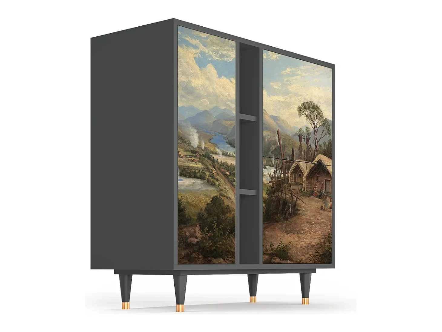 Aparador - 94х96х41 cm - BS5 - View Across the Plains , Antracita