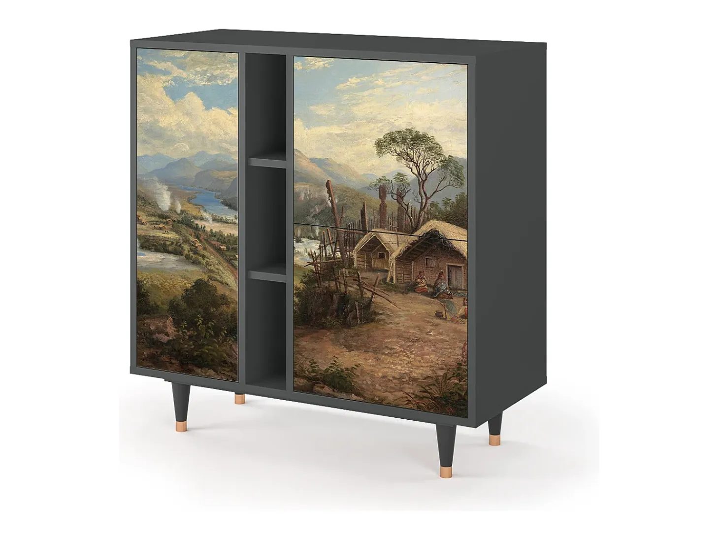 Aparador - 94х96х41 cm - BS5 - View Across the Plains , Antracita
