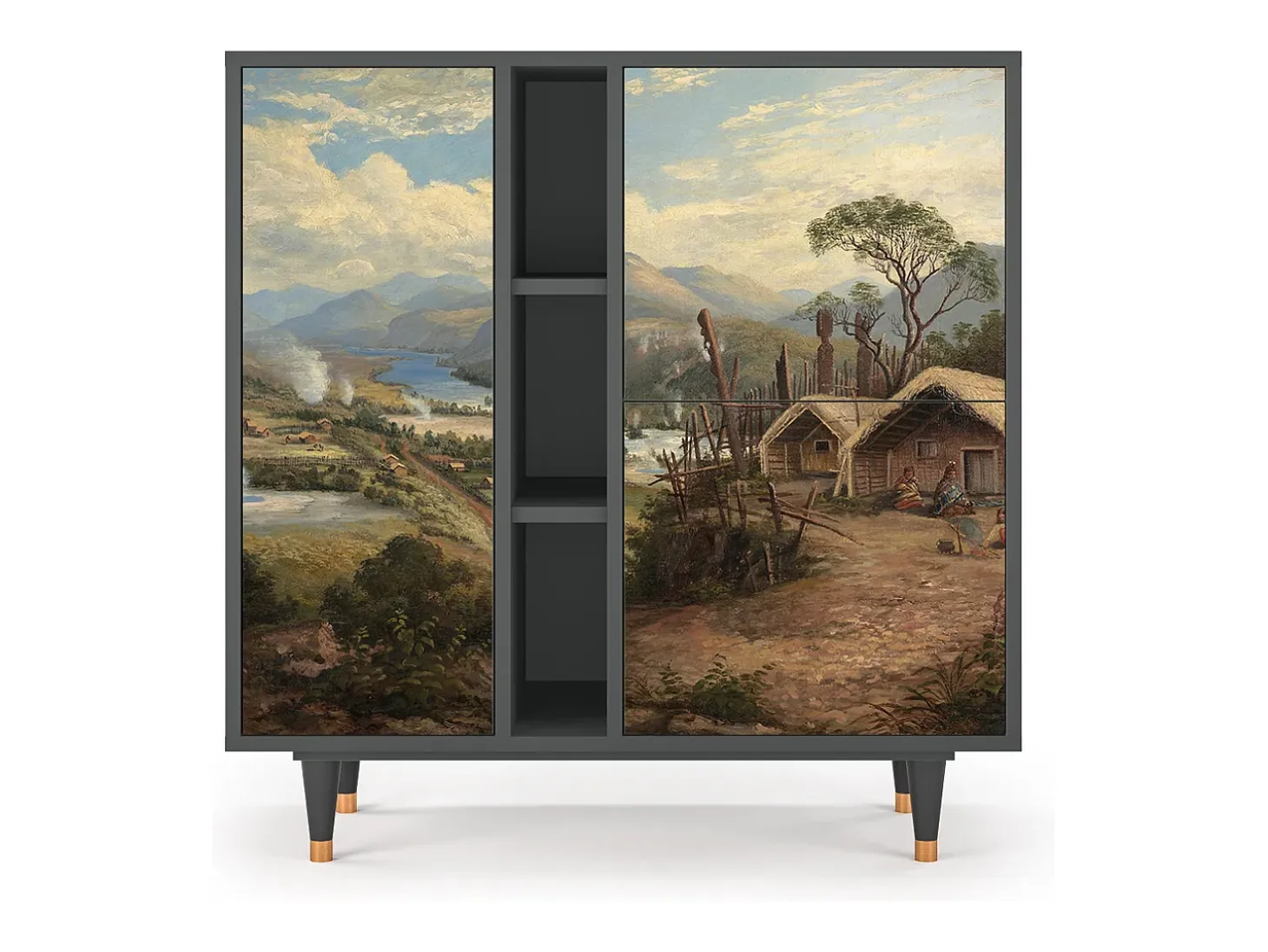 Aparador - 94х96х41 cm - BS5 - View Across the Plains , Antracita