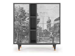 Aparador - 94х96х41 cm - BS5 - View of the Piazza, Antracita