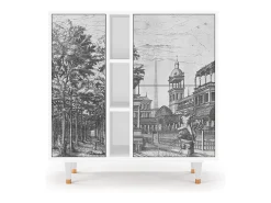 Aparador - 94х96х41 cm - BS5 - View of the Piazza, Blanco