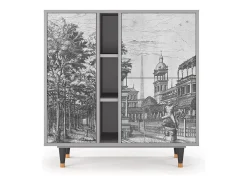 Aparador - 94х96х41 cm - BS5 - View of the Piazza, Gris
