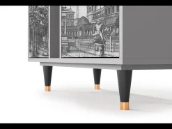 Aparador - 94х96х41 cm - BS5 - View of the Piazza, Gris