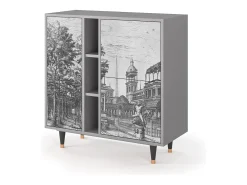 Aparador - 94х96х41 cm - BS5 - View of the Piazza, Gris