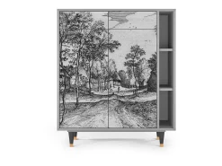 Aparador - 96х110х41 cm - BS6 - Village Road, Gris
