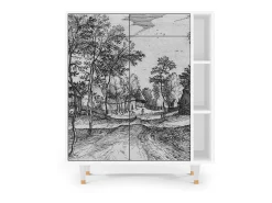 Aparador - 96х110х41 cm - BS6 - Village Road, Blanco