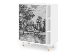 Aparador - 96х110х41 cm - BS6 - Village Road, Blanco