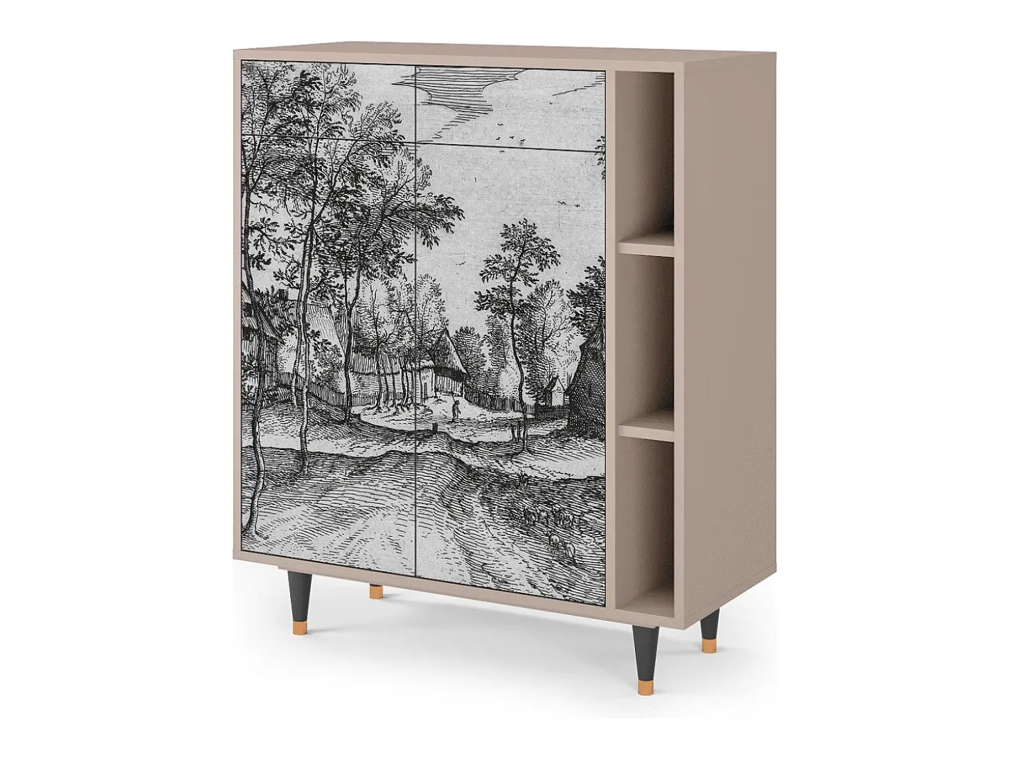 Aparador - 96х110х41 cm - BS6 - Village Road, Latte
