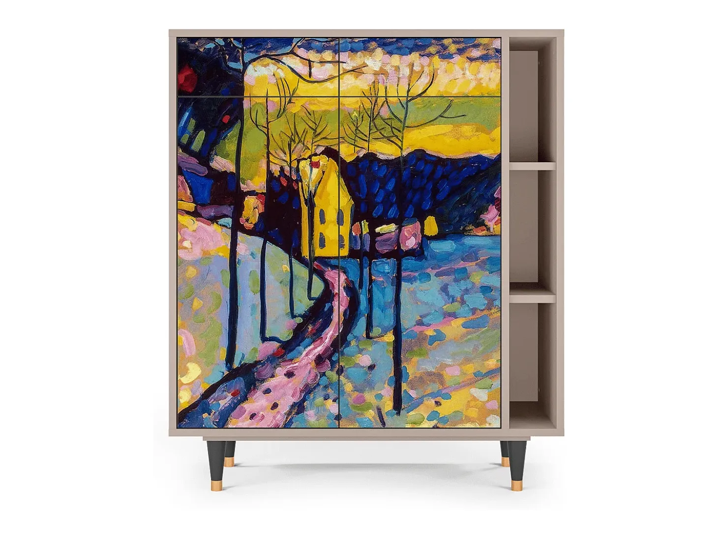 Aparador - 96х110х41 cm - BS6 - Winter Landscape, Latte