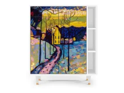 Aparador - 96х110х41 cm - BS6 - Winter Landscape, Blanco