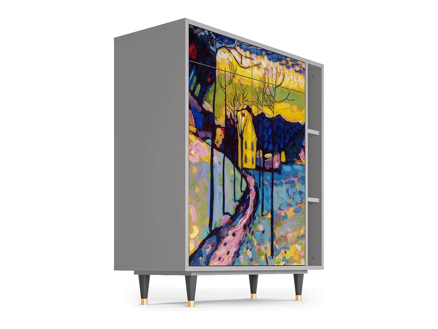 Aparador - 96х110х41 cm - BS6 - Winter Landscape, Gris