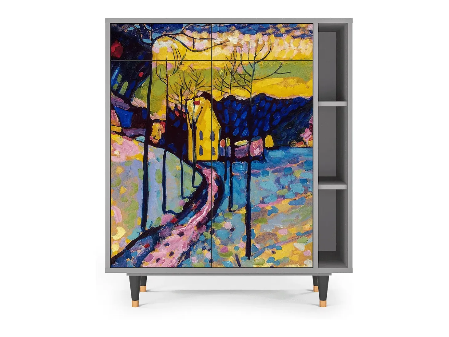 Aparador - 96х110х41 cm - BS6 - Winter Landscape, Gris