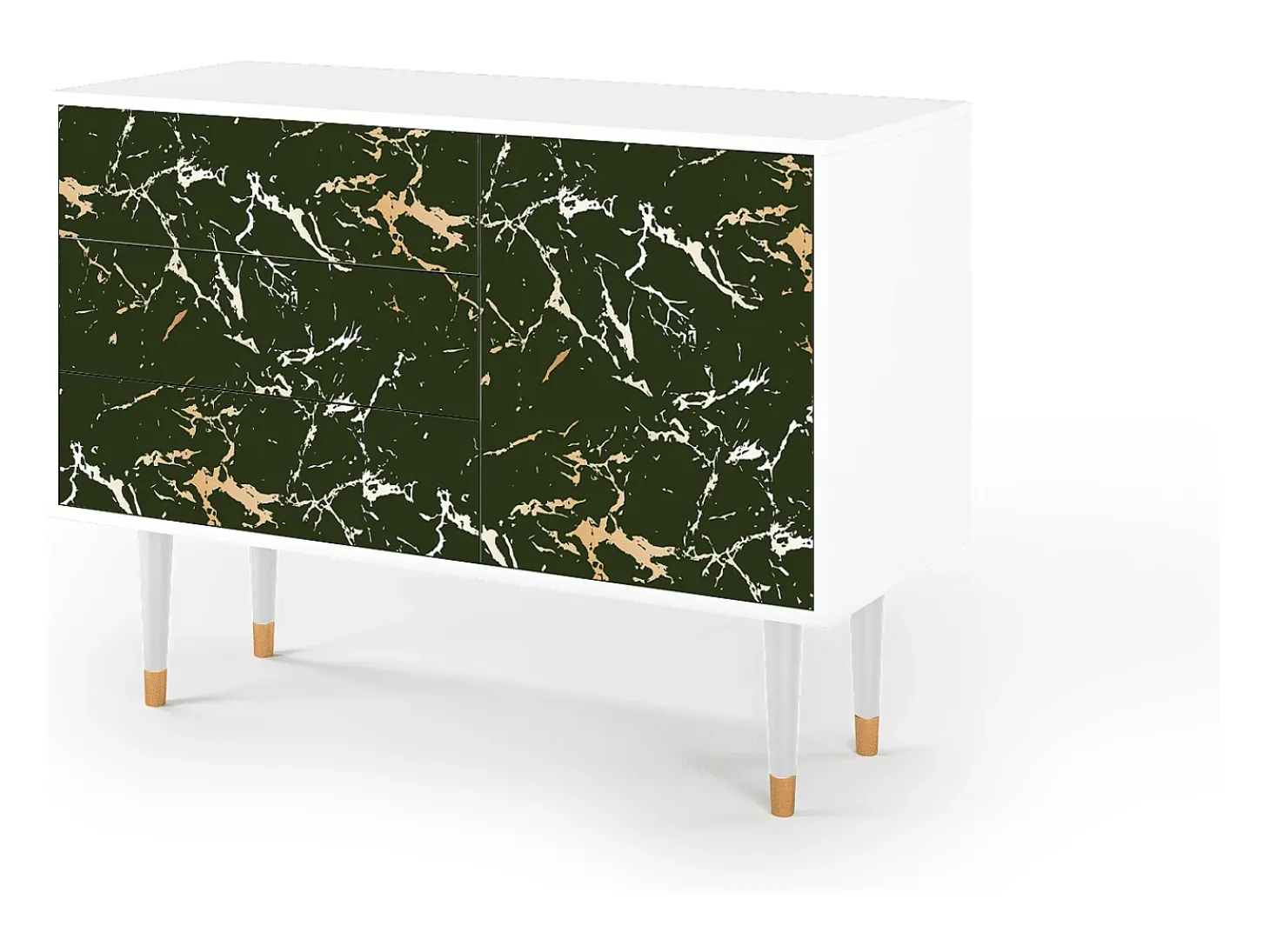 Aparador - 115х84х41 cm - S3 - Amazon Forest, Blanco