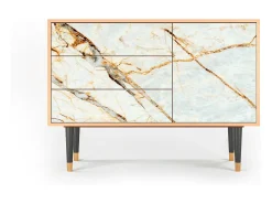 Aparador - 115х84х41 cm - S3 - Arenay Marble, Nogal