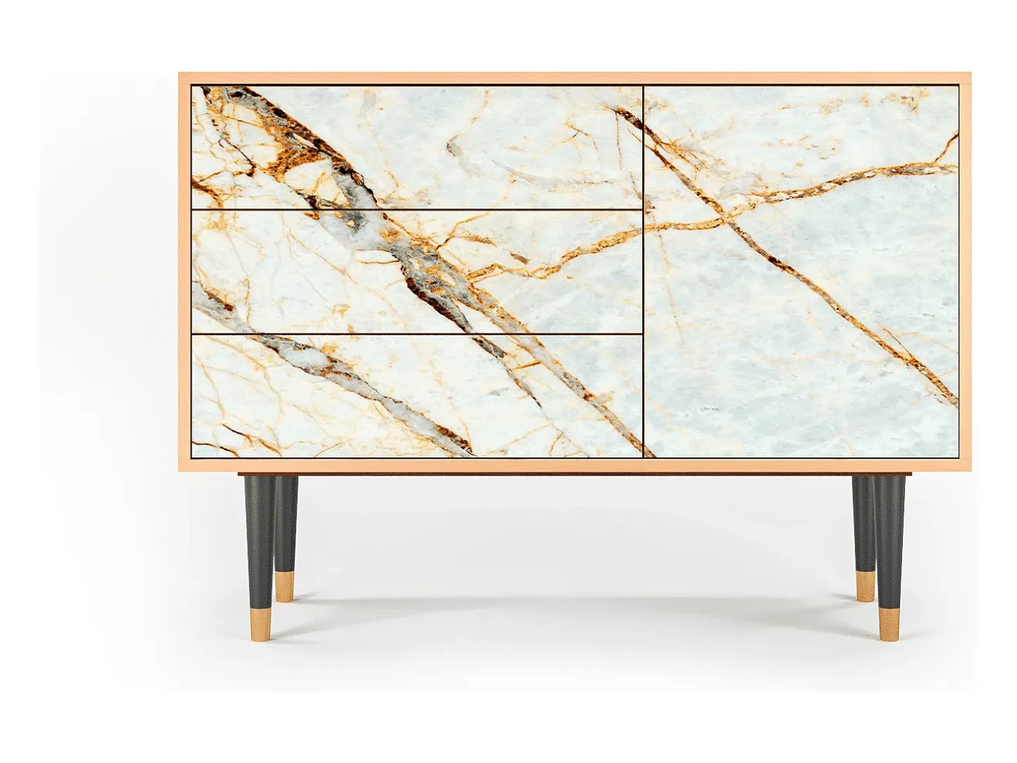 Aparador - 115х84х41 cm - S3 - Arenay Marble, Nogal