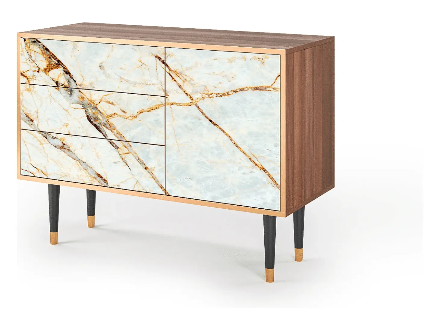 Aparador - 115х84х41 cm - S3 - Arenay Marble, Nogal