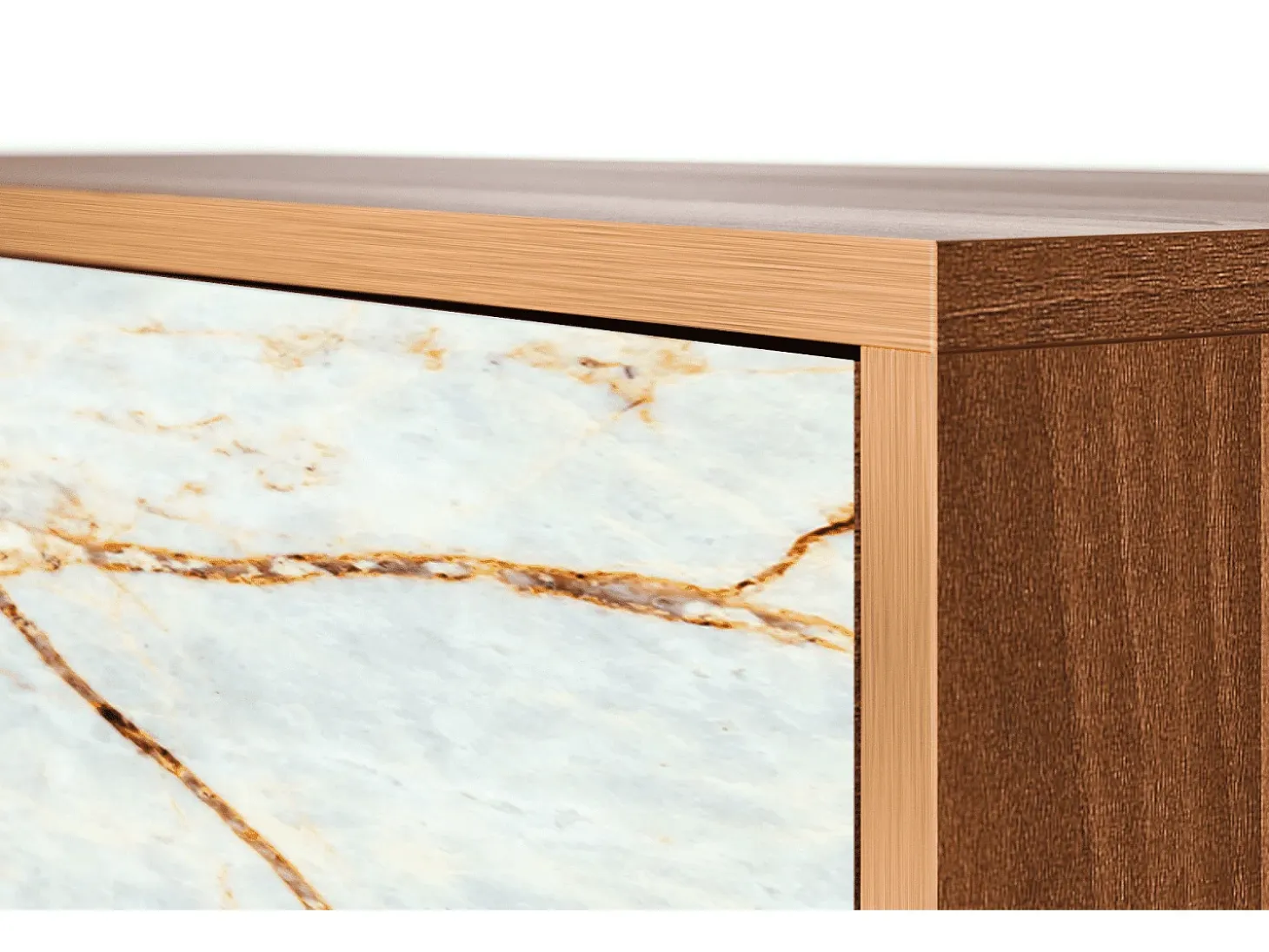 Aparador - 115х84х41 cm - S3 - Arenay Marble, Nogal