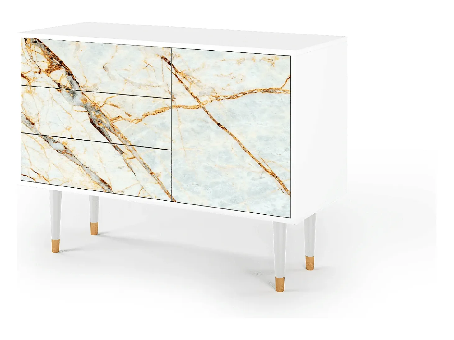 Aparador - 115х84х41 cm - S3 - Arenay Marble, Blanco