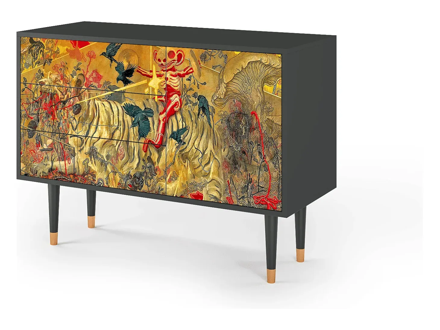 Aparador - 115х84х41 cm - S3 - Blood by James Jean, Antracita